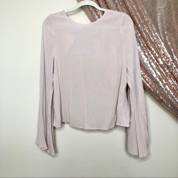 New TOBI Nude Rose Open Back Anissa Blouse - Picture 6 of 9